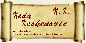Neda Keskenović vizit kartica